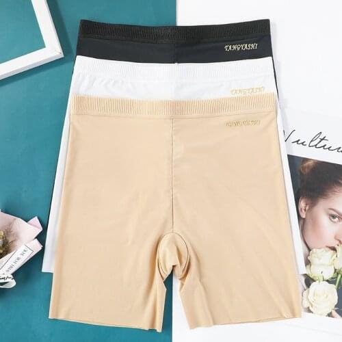 M~4XL Breathable Boyshorts Ice Silk Safety Shorts Summer Short Invisible Womens Lingerie Seamless Short Pants Female Intimates
