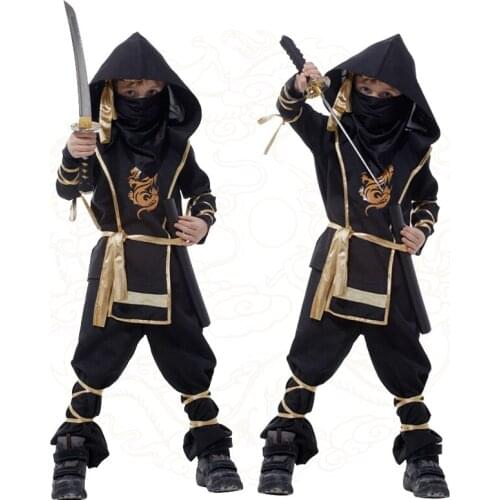 Japanese martial arts ninja costume Christmas Party Dress Up Items Halloween Fancy cosplay Dress child costume Free Shipping