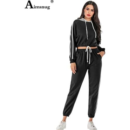 2021 New Spring Autumn Autumn Tracksuit Womens Crop Top And Long Pants Set Two Piece Outfits Long Sleeve Sportwear Women sets