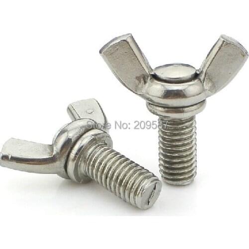 10pcs M6x20mm 304 Wing Bolt Butterfly Bolt Screws Freeship