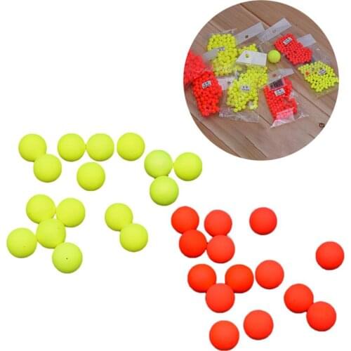 100PCS Foam Floats Ball Beads Beans Fishing Float Bottom Rig Rigging Material Fishing Tackle Accessories Pick Size