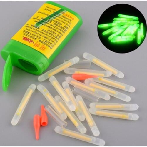 15/20pcs Wholesale Useful Fishing Fluorescent Lightstick Light Night Float Rod Lights Dark Glow Stick Size S L