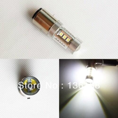 2 Pieces/Lot CREE Chips 80W LED Motor bike/Moped/Scooter/ATV CarHeadlight Bulb, Fog Light,DRL,BA20D H6