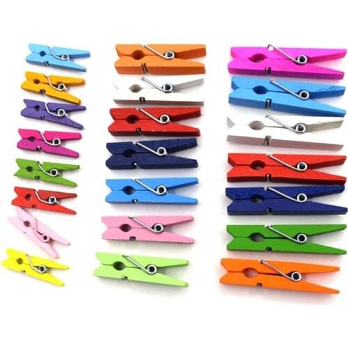 20-50Pcs/pack Hot Sale Mini Natural Wooden Clothes Photo Paper Peg Pin Clothespin Craft Clips School Office Stationery 19331