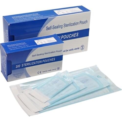 200pcs Dental Disposable Self Sealing Pouches Dental Tattoo Tool Storage Bag 7Types to Choose Can Hold Dental Instruments