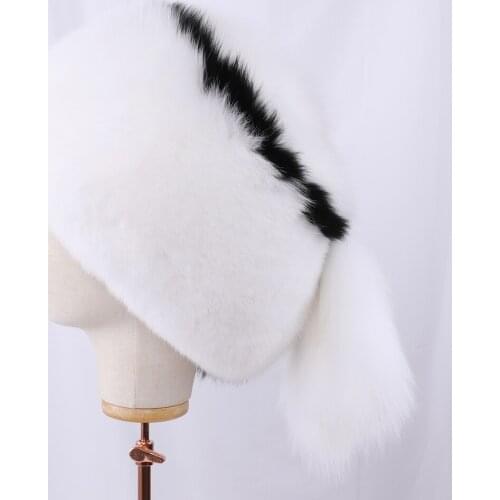 2020 Real Fox fur Womens Russian Ushanka trapper snow skiing Hat Bucket caps Beanie winter Bomber Silver fox fur hat