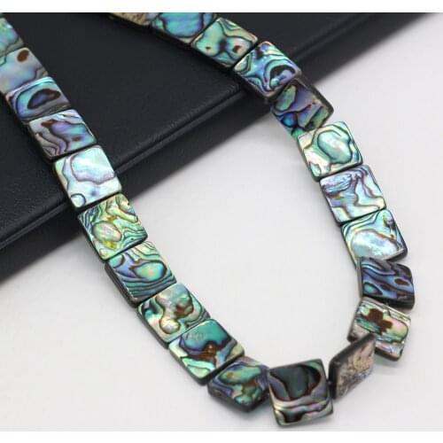 High Quality Natural Abalone Shell Square Jewelry Making Earrings Bulk Shell Pendant Beads Accessories Handmade Jewelry