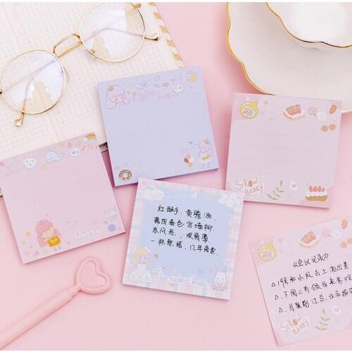 80 sheets Kawaii Sweet girl Sticky Notes Memo Pad Diary Stationary Flakes Scrapbook Decorative Cute N Times Sticky