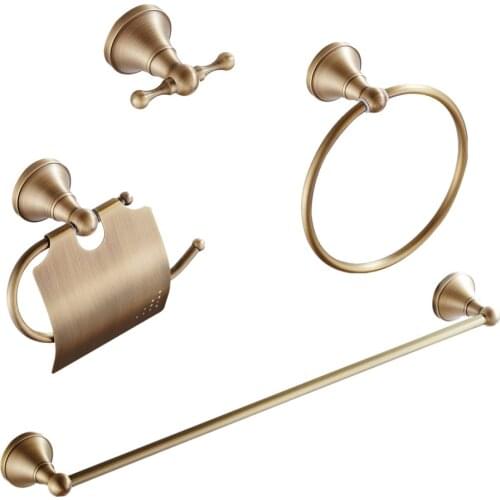 TD9781 Antique Brass Brush bathroom hardware set Retro Wall Mounted Towel Hanger Tissue Paper Holder Robe Hooks Towel Bar