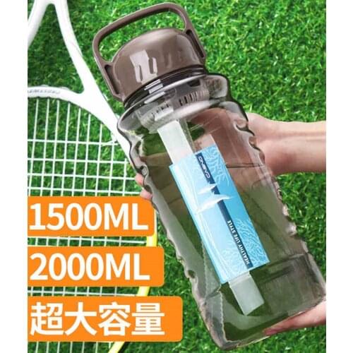 Large Water Bottle 1500/2000ML Cartoon Botella de Agua Shaker Drink Bottle Plastic Water Glass Botellas Para Agua Space Bottle