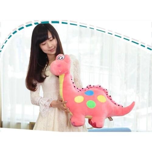 Big lovely plush pink dinosaur toy cartoon spots dinosaurs doll gift about 70cm 0309