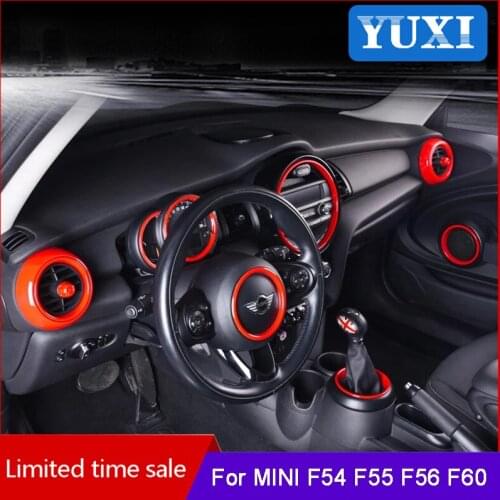 Car interior Decorative red ABS plastic sticker For BMW MINI ONE COOPER S JCW F54 F55 F56 F57 F60 COUNTRYMAN Styling Accessories