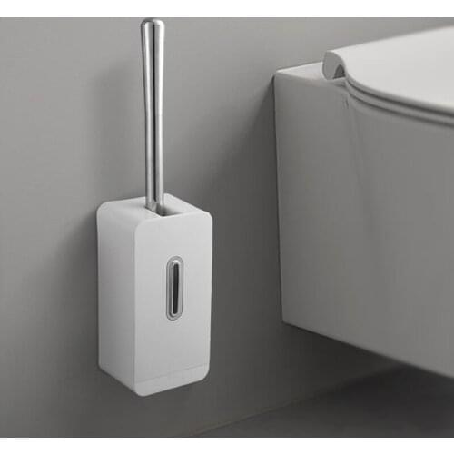 Toilet Brush Head Holder Cleaning Brush With Holder Base For Toilet Wall Hanging Household Floor Cleaning Bathroom Accessories