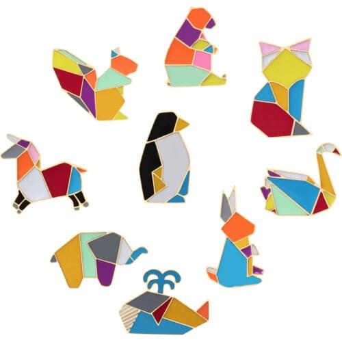 Fashion Cartoon Bear Cat Rabbit Animal Pattern Brooch Children Swan Elephant Backpack Badge Enamel Pin Metal Brooches Jewelry