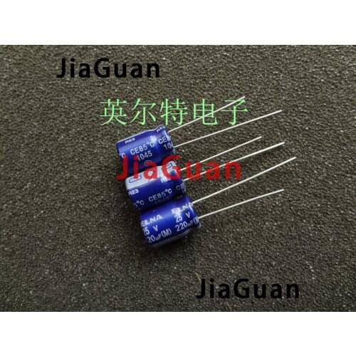 50pcs NEW ELNA RE3 25V220UF 8X11.5MM audio electrolytic capacitor 220uF/25V blue robe re3 220UF 25V