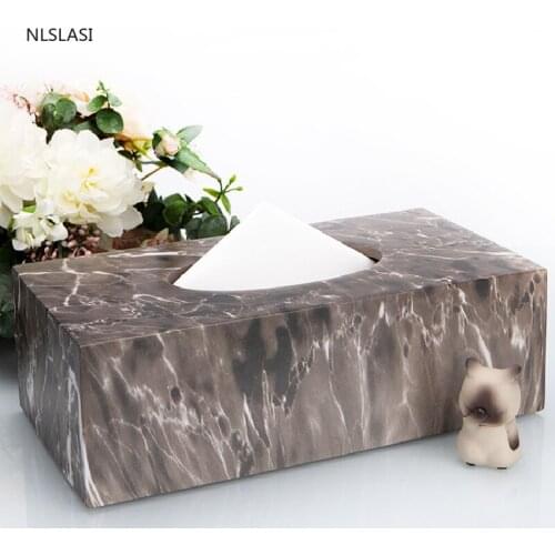 European Simplicity Resin Kitchen Tissue Box Cover Napkin Holder Paper Towels Box Napkins Tissue Dispenser Container Wipes