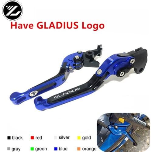 Have GLADIUS Logo for SUZUKI SFV650 GLADIUS 2009-2015 Motorcycle Folding Extendable Brake Clutch Levers Motorbike Brakes