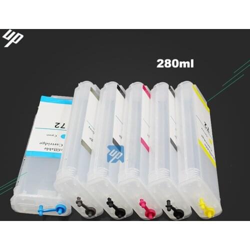 UP 280ml refillable ink cartridge compatible for HP 72 for HP T795 T610 t620 T1120 T1200 T1300 T2300 T770 T790 C9403A C9370A