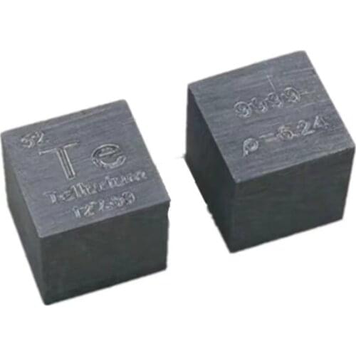 Tellurium Te Metal 10mm Density Cube 99.99% Pure For Element Collection Te Science Chemistry