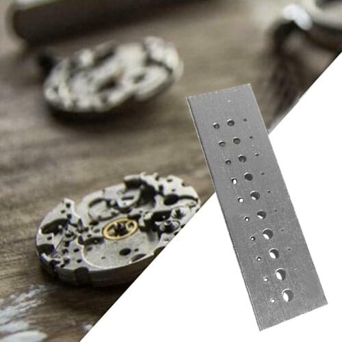 30 Holes Metal Riveting Stake Holder Punch Block Watchmaker Tools for Watch Repair