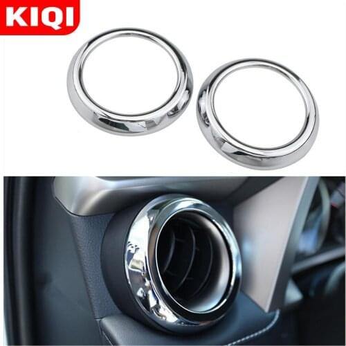 Car Air Vent Trim For Toyota RAV4 2013 2014 2015 2016 2017 2019 Chrome Dashboard Front Air Condition Vent Outlet Cover Sticker