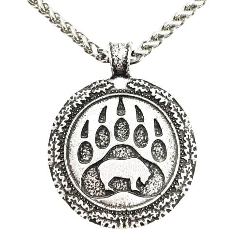 Nostalgia Slavic God Symbol Warding Veles Bear Paw Pendant Viking Jewelry Necklace Men Women Pagan Talisman Amulet