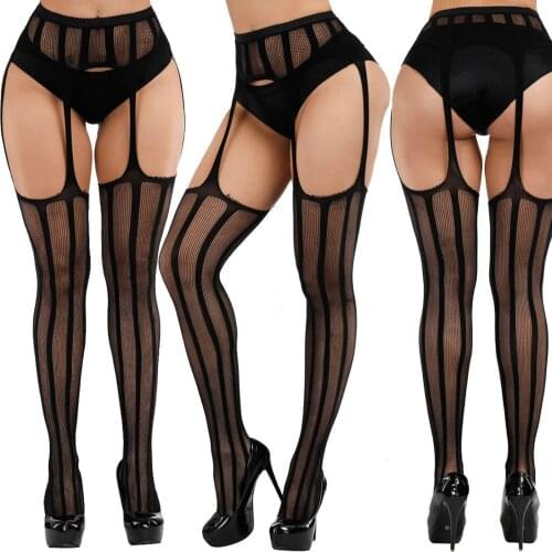 New Sexy Womens fishnet tights Plus Size Lace Suspender Pantyhose Stocking strapsen strümpfe Pantyhose Lace jacquard fashion T3
