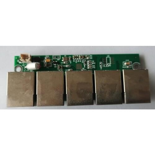 Industrial wide temperature and low power consumption 5-port RJ45 wiring splitter Mini engineering micro network switch module