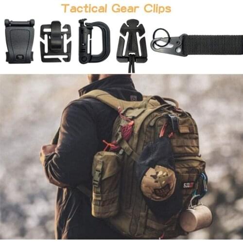 42Pcs Nylon Straps with Quick Release Buckle Molle Clips Utility Straps Outdoor Tacticals Backpack Vest Attachments