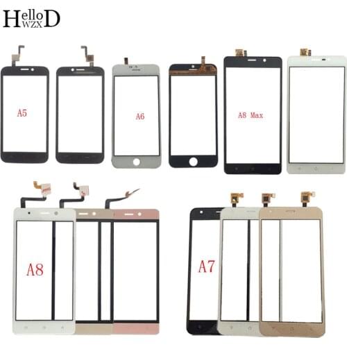Touch Screen Panel For BlackView A5 A6 A7 A8 A8 Max Digitizer Panel Front Glass Touch Screen TouchScreen Sensor 3M Glue Wipes