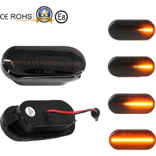 2x Led Dynamic Side Marker Turn Signal Light Error Free for SEAT Ibiza Cordoba Toledo Leon Octavia C-Max Fiesta Focus MK2 Fusion