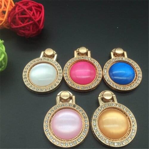 UVR 360 Degree Metal Finger Ring Colorful Jewelry Smartphone Diamond Stand Holder Mobile Phone Holder Stand For All Phone