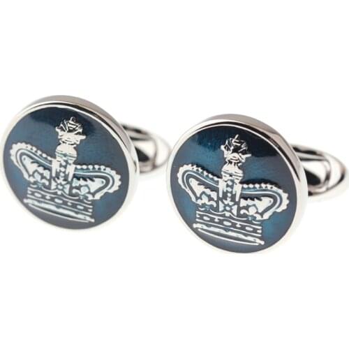 Crown style paint Cufflinks mens shirt cuffs