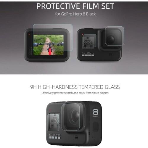 Screen Protective Film For Sunnylife GoPro Hero 8 Tempered HD Clear Film Display Cover Explosion-proof Screen Protector R30