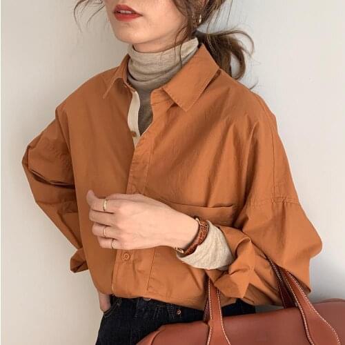 Blouse Women Shirt Womens 2021 Casual Shirt Lapel Pocket Top Blusas Mujer De Moda