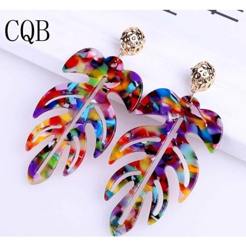 Acrylic earrings 2019 earrings for women korea handmade geometric bohemian vintage big gold jewelry wholesale bridal popular