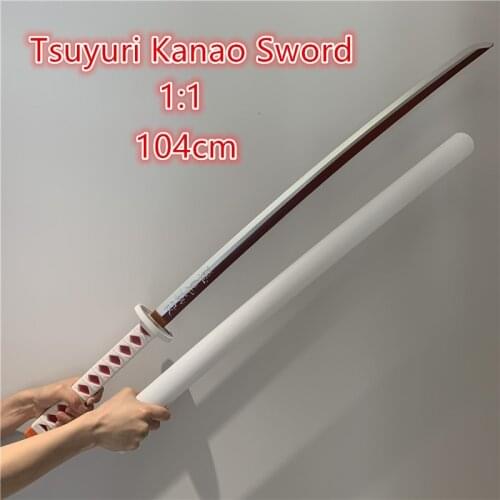 1:1 suyuri Kanao Shinobu Sowrd Demon Slayer Sword Weapon Cosplay Kimetsu no Yaiba TNinja Knife Prop Model Toy 104cm