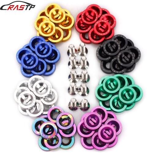 10Pcs Password jdm Car Styling Modifications Fender Washer M6 Bolt License Plate Screw Car Screw Univesal for Most Car RS-QRF002