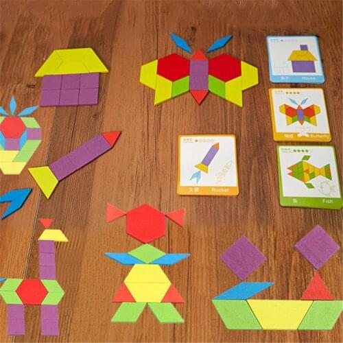 155pcs Montessori Wooden Jigsaw Puzzle Board Set With Storage Bag Early Educational Toy Kids Toy Gift