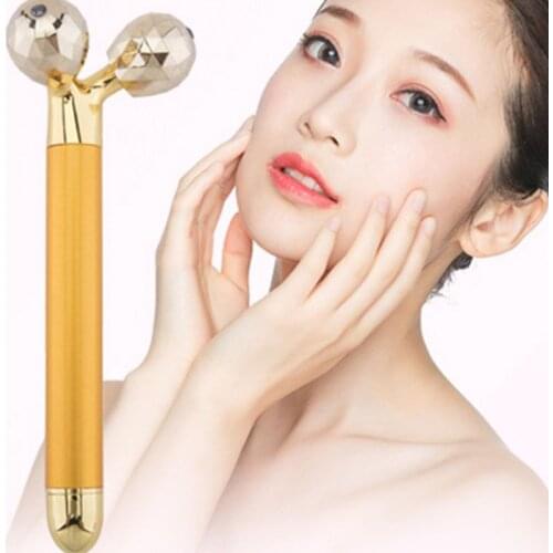 2pcs Face Massager 3D Roller Electric Depuffer Energy Anti-Wrinkles Beauty Bar Tightening Firming Skin Care