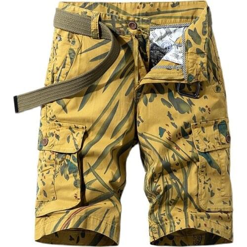 2021 Summer Printed Cargo Shorts Men Casual Camouflage Tactical Jogger Military Loose Men Shorts Big Size Men Shorts 28-38