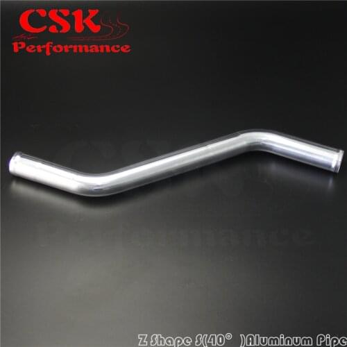 Z / S Shape Aluminum Intercooler Intake Pipe Piping Tube hose 38mm 1.5" inch L=450mm
