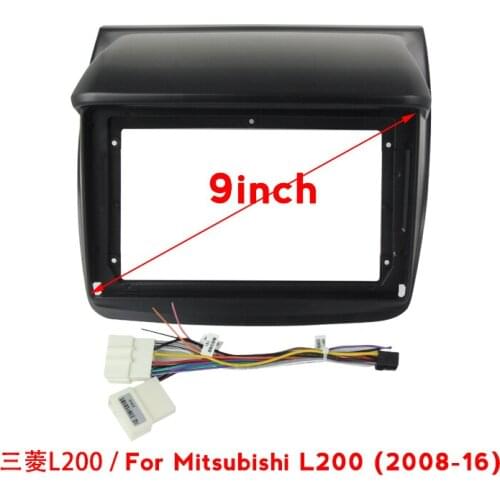Car Radio Fascias For Mitsubishi L200 08-16/Mirage Attrage/Pajero 06-14 DVD Stereo Panel Dashboard Refit Installation Frame