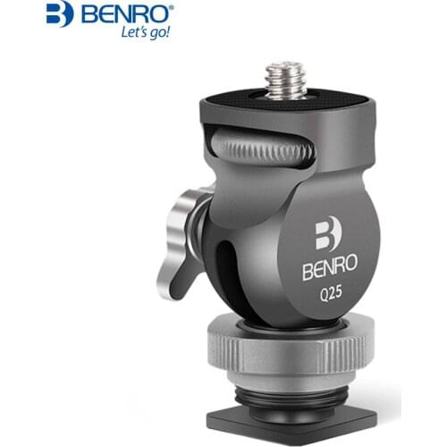 Benro Q25 Cold Shoe Two-Way Quick Lock Tilt Head For Sony Nikon Canon Camera Gimbal Accessories Mount Expansion Interface