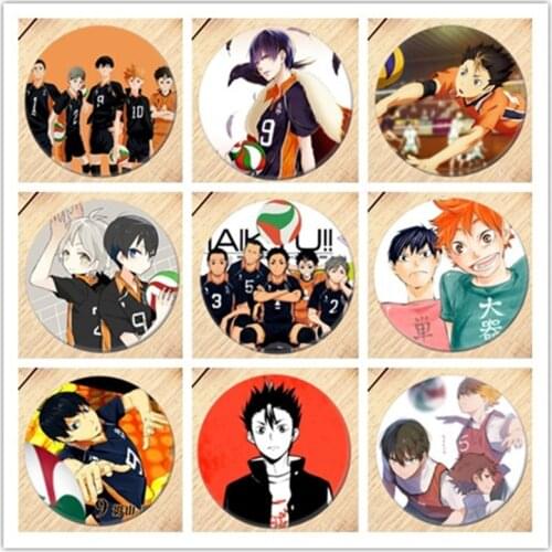 Free Shipping Anime Haikyuu!! Brooch Pin Cosplay Badge Accessories For Clothes Backpack Decoration gift