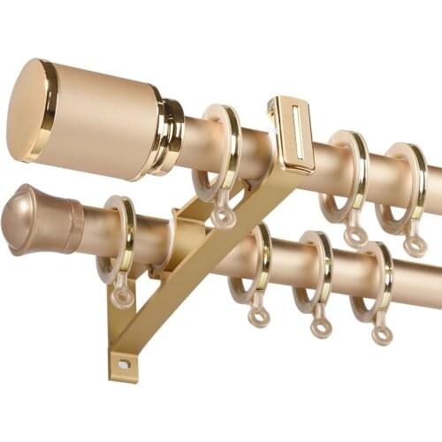Luxurious Roman rods mute Europe curtain rods single and double rod curtain rods curtains track accessories