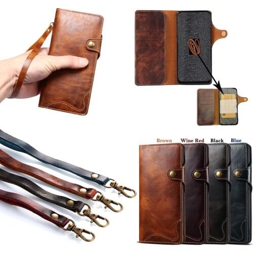 First Layer Cowhide Leather Case For Samsung Galaxy S21 Ultra S20 Plus S10 Note 20 Note 10 Card Wallet Mobile Phone Holster Case