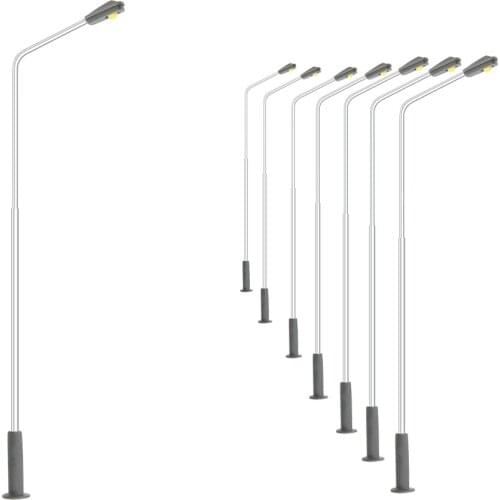 HO Scale LED Street Light Model 1/100-500 Warm White Single Head Railway Building Miniature Scene Layout 50PCS
