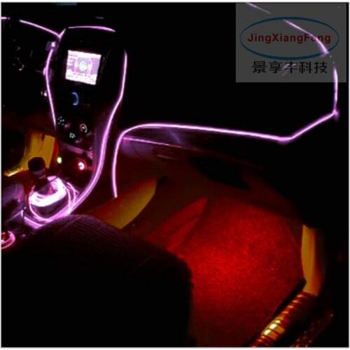 JingXiangFeng Newest DIY EL Wire Case For Skoda Rapid / Superb B5 B6 B8 Car Decoration Cold Light Atmosphere Lamp / 1 Meter