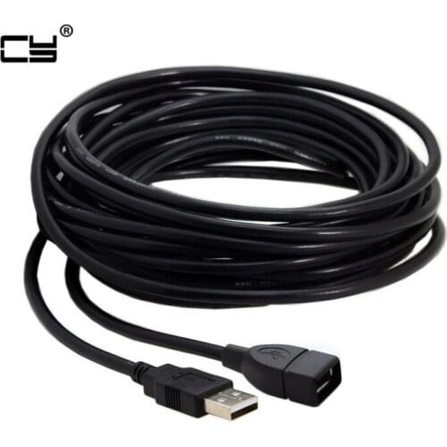 Type-A USB Female to USB 2.0 Male Data Extension Cable for Hard Disk & Scanner & Printer With dual Shield Braid Black 8m 5m 3m